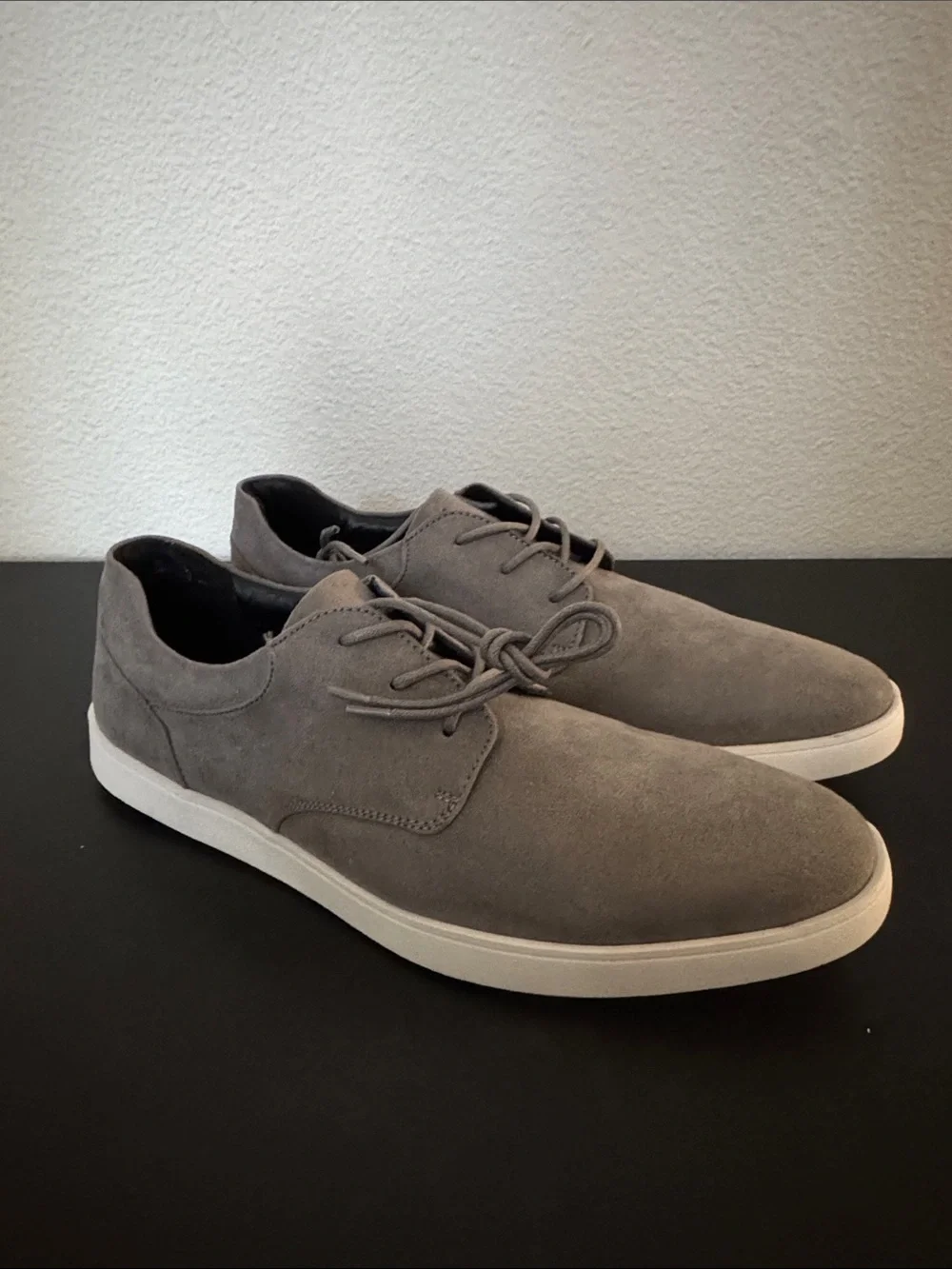 Alfani Men's Gray Suede Derby Sneakers